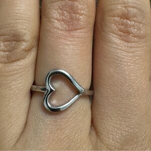 Open Heart Ring - Sterling 925 silver - size 5